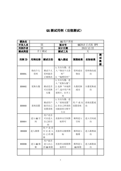 QQ测试用例