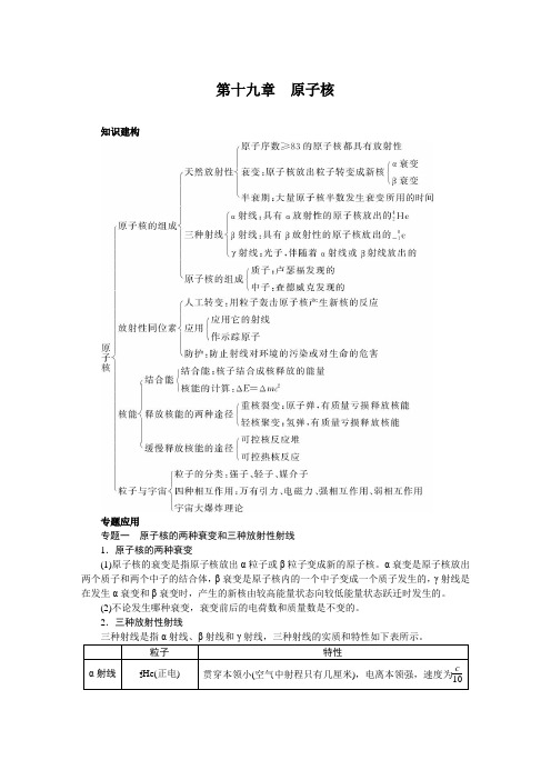 最新人教版高中物理选修3-5第十九章《原子核》