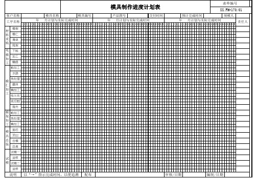 模具制作进度计划表