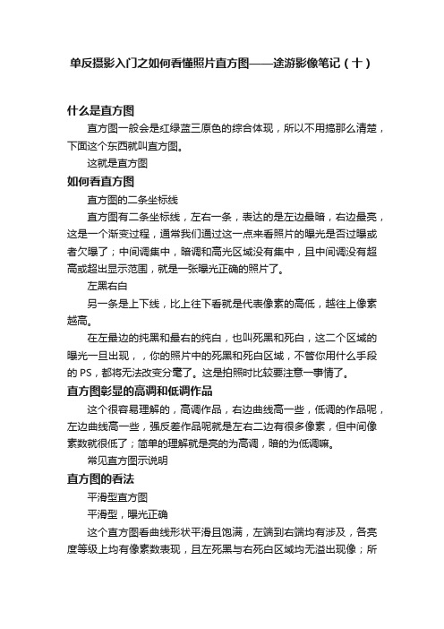 单反摄影入门之如何看懂照片直方图——途游影像笔记（十）