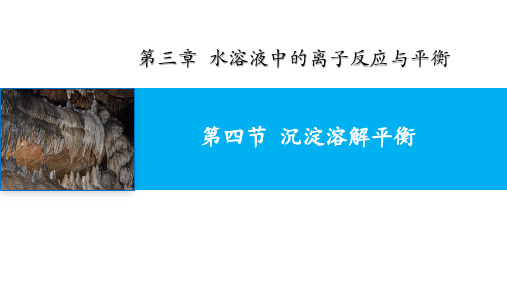 3.4 沉淀溶解平衡(教学课件)—高中化学 人教版(2019)选择性必修1