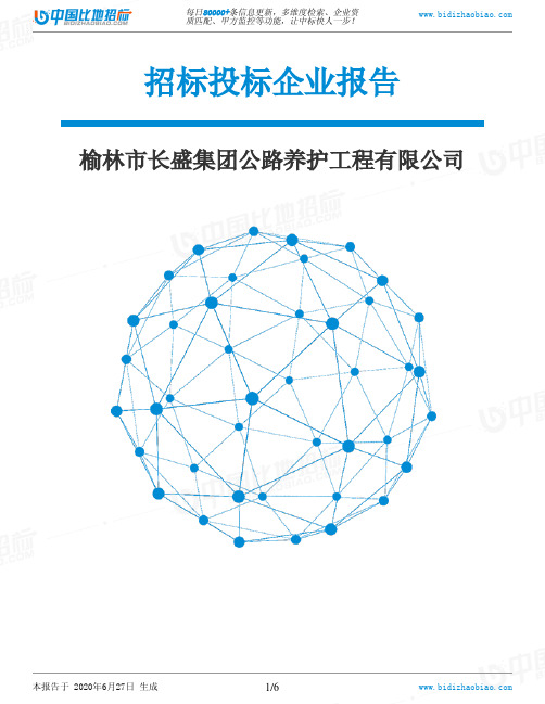 榆林市长盛集团公路养护工程有限公司-招投标数据分析报告