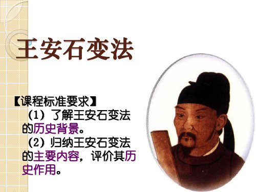 历史：第四单元《王安石变法》复习课件(人教版选修一)