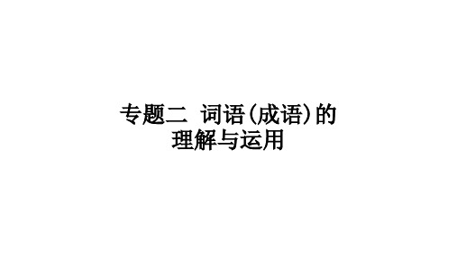 人教统编版七年级下册语文作业课件 期末复习专题二 词语(成语)的理解与运用