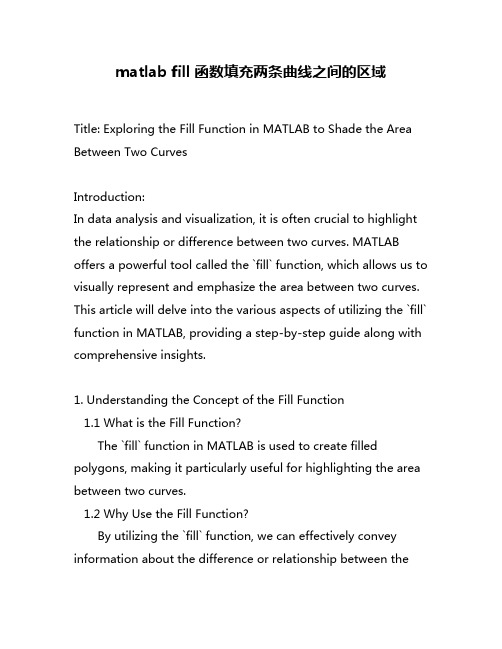 matlab fill函数填充两条曲线之间的区域
