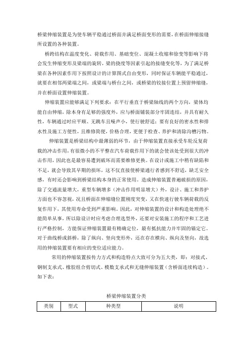 桥梁伸缩装置