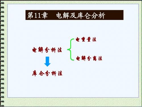 11 电解及库伦分析法