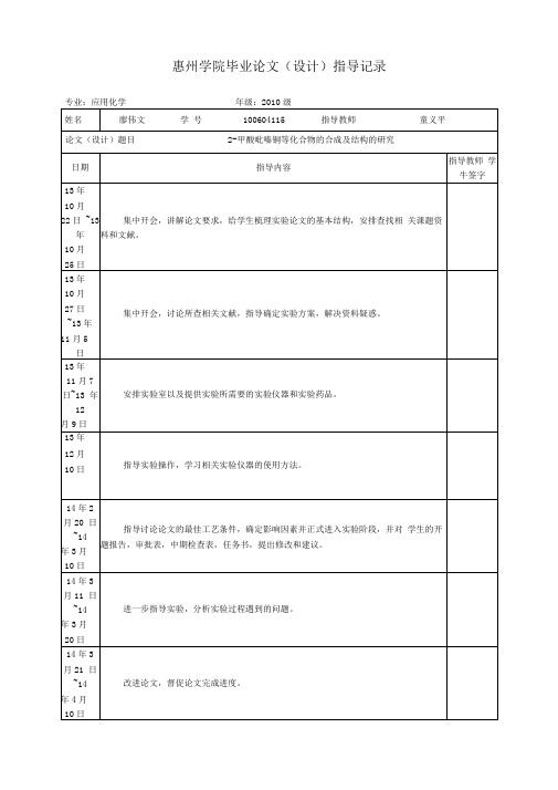 毕业论文指导记录(3)