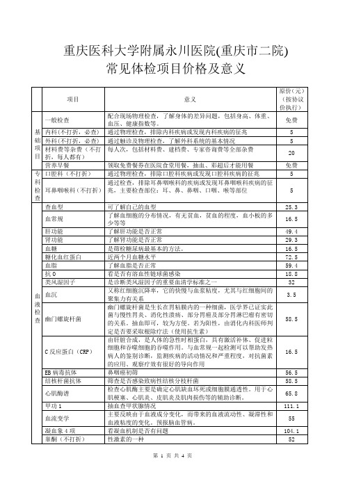 重庆医科大学附属永川医院重庆市二院