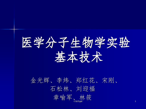 分子生物学实验基本技术ppt课件