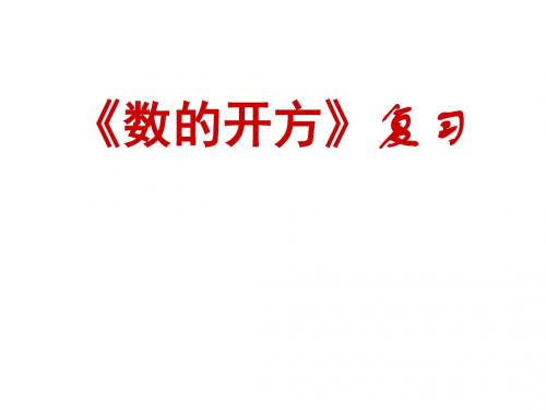 江苏省太仓市第二中学中考数学复习课件：数的开方