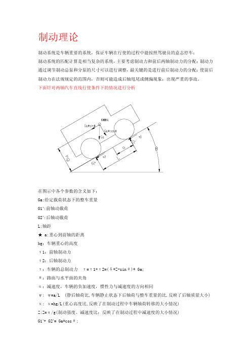 关于制动系统的算法