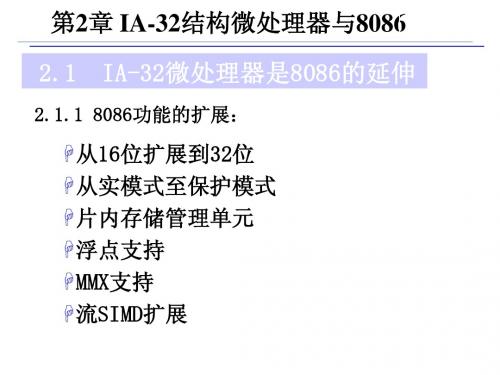 IA-32结构微处理器与8086