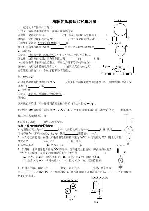 滑轮知识梳理