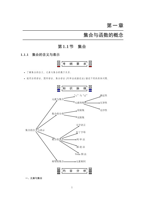 高考冲刺复习 集合的含义(完整版)