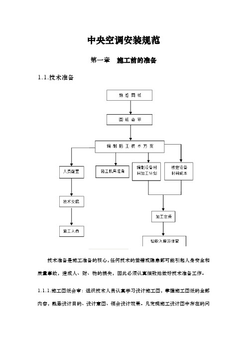 中央空调安装规范标准