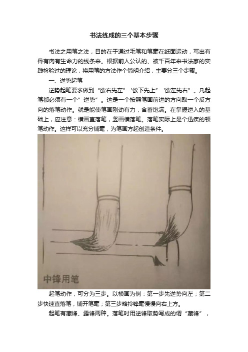 书法练成的三个基本步骤