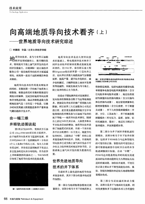 向高端地质导向技术看齐(上)——世界地质导向技术研究综述