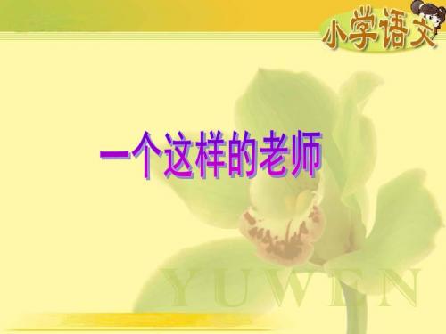 北师大版小学六年级下册语文《一个这样的老师》课件PPT、优质教学课件