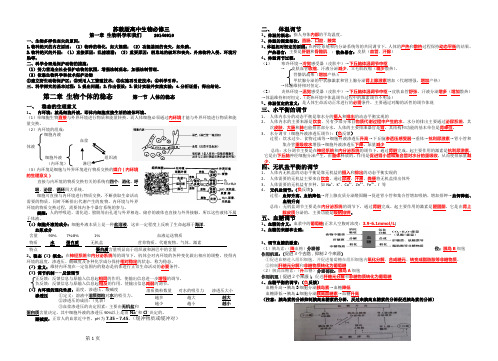 必修3   苏教版  1.1   2.1 要点回顾2014.9.10