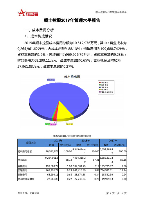 顺丰控股2019年管理水平报告