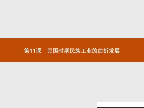 岳麓版高中历史高一必修二课件：第11课_民国时期民族工业的曲折发展_(共31张ppt)