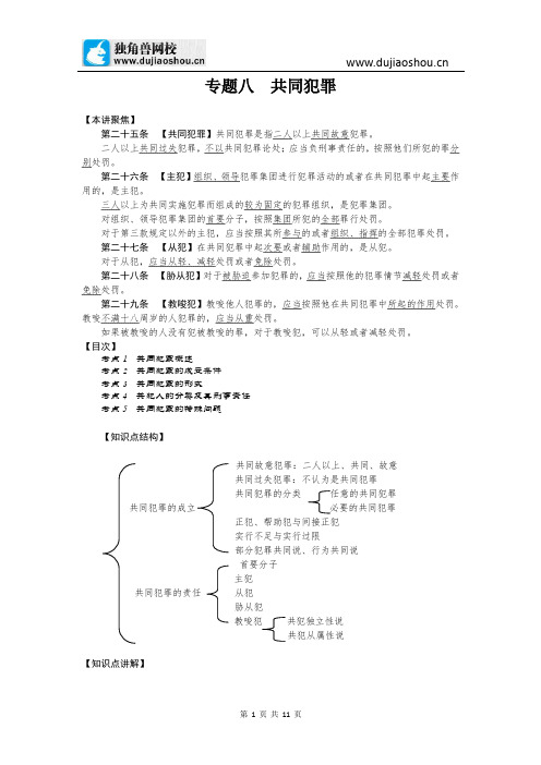 340独角兽法考(刑法)-共同犯罪