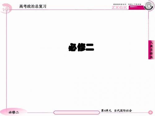 2020届高考政治总复习《政治生活》模块必修2课件2-4-8走近国际社会  109张 