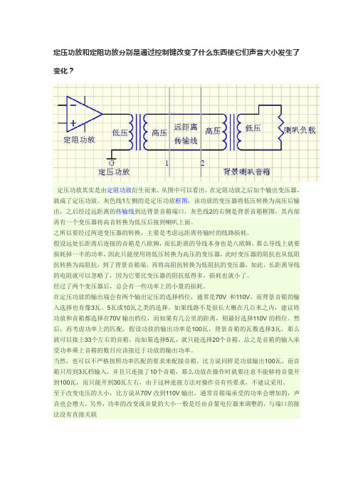 定压功放和定阻功放