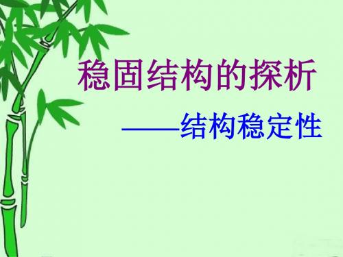 苏教版高中通用技术《技术与设计2》1.2《稳固结构的探析》课件