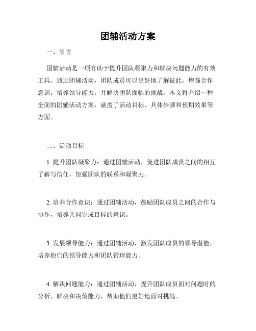 团辅活动方案