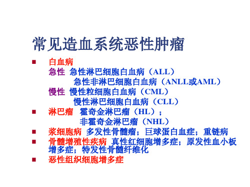 常见造血系统恶性肿瘤