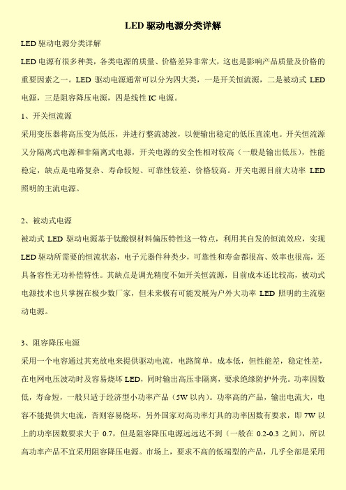 LED驱动电源分类详解