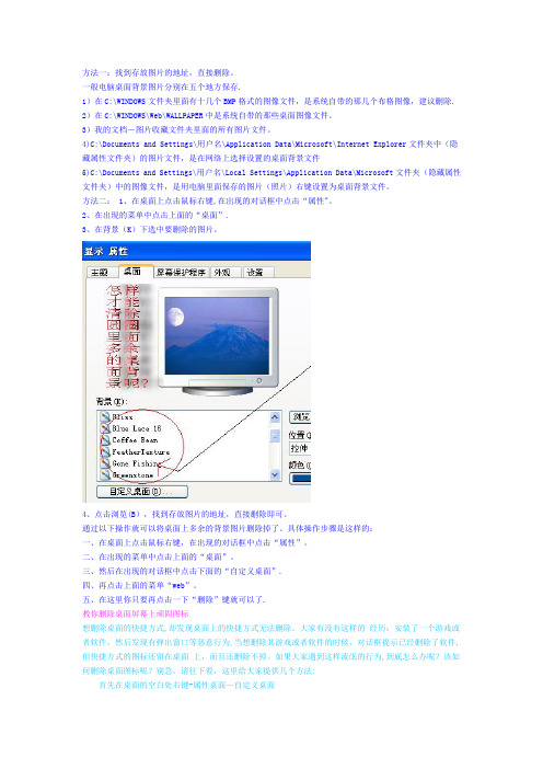 教你删除桌面多余背景图片