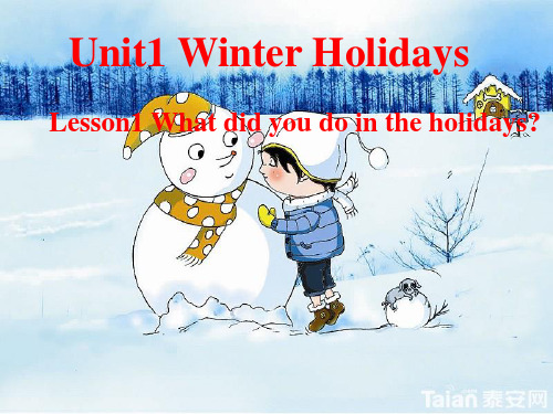 鲁科版小学英语五年级下册Unit 1《lesson 1 What did you do in the holidays》课件