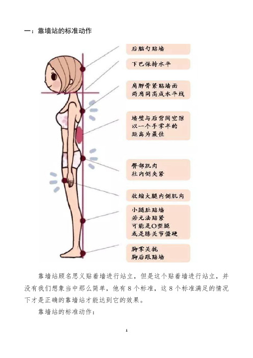 靠墙站立姿势讲解