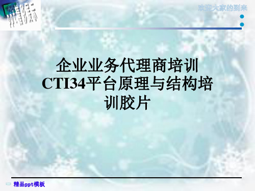 企业业务代理商培训CTI34平台原理与结构培训胶片