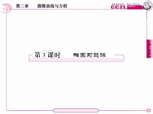 高二数学选修课件：2-2-3椭圆习题课