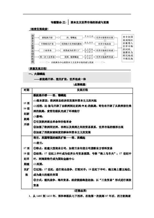 2018届高三历史通史版一轮复习 教师用书 第2板块 专题