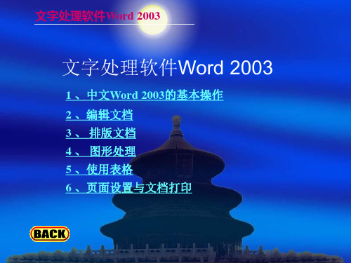 Word2003基本操作