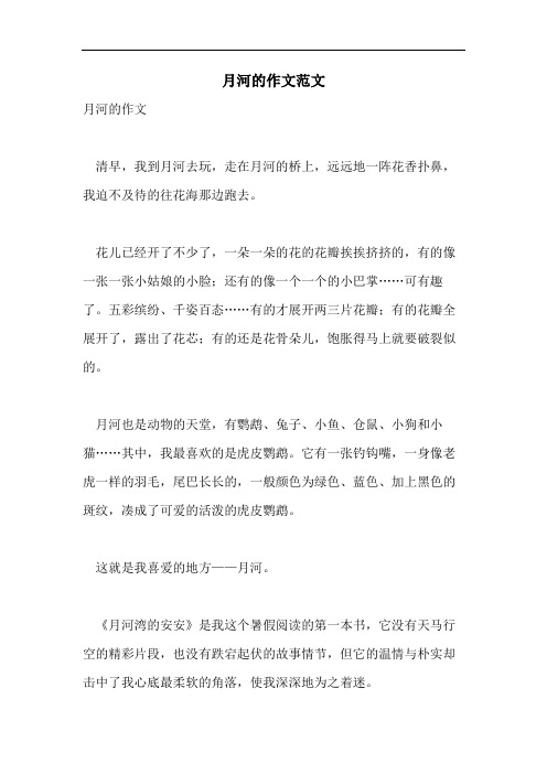 月河的作文范文