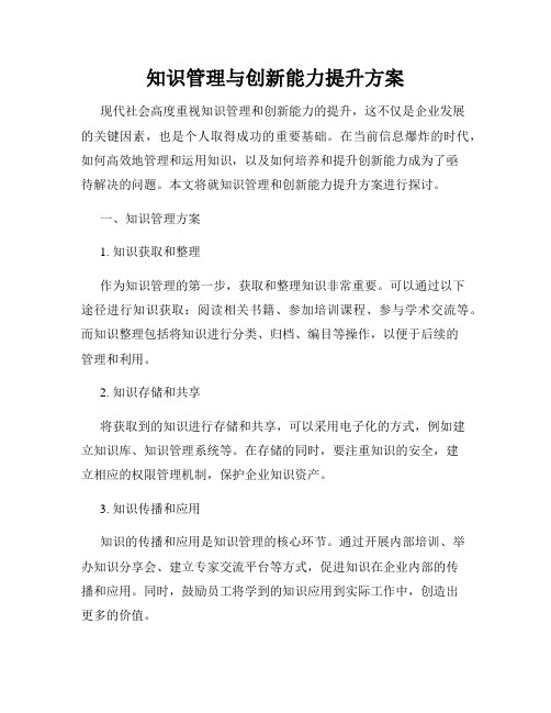 知识管理与创新能力提升方案