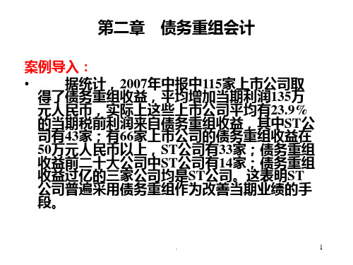 高级财务会计债务重组PPT课件