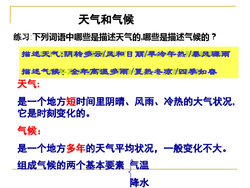 高二地理《第讲-世界的气候和自然景观》