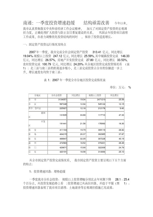 固定资产投资运行情况及特点.doc