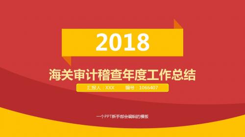 2017-2018最新海关审计稽查年终个人总结与工作总结述职报告模板范文