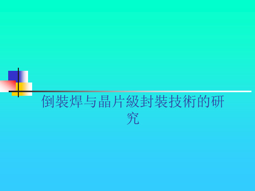 倒装焊与芯片级封装技术的研究