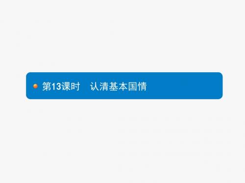 第13课时 认清基本国情(含解析 答案)