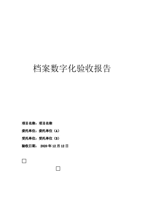 数字化质检系统验收报告模板