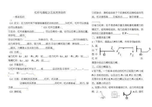 初中物理杠杆与滑轮练习题